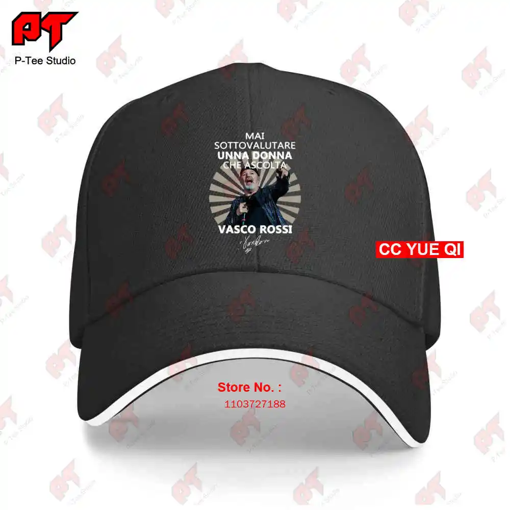 Mai Sottovalutare Una Donna Che Ascolta Vasco Rossi Baseball Caps Truck Cap 0TVC