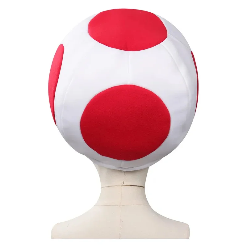 Sombrero de Cosplay de Toad Kinopio para niños, de punto rojo gorra de cabeza de seta, accesorios de disfraz para niños, juego de Anime, Bros 2, Roleplay, Fantasia