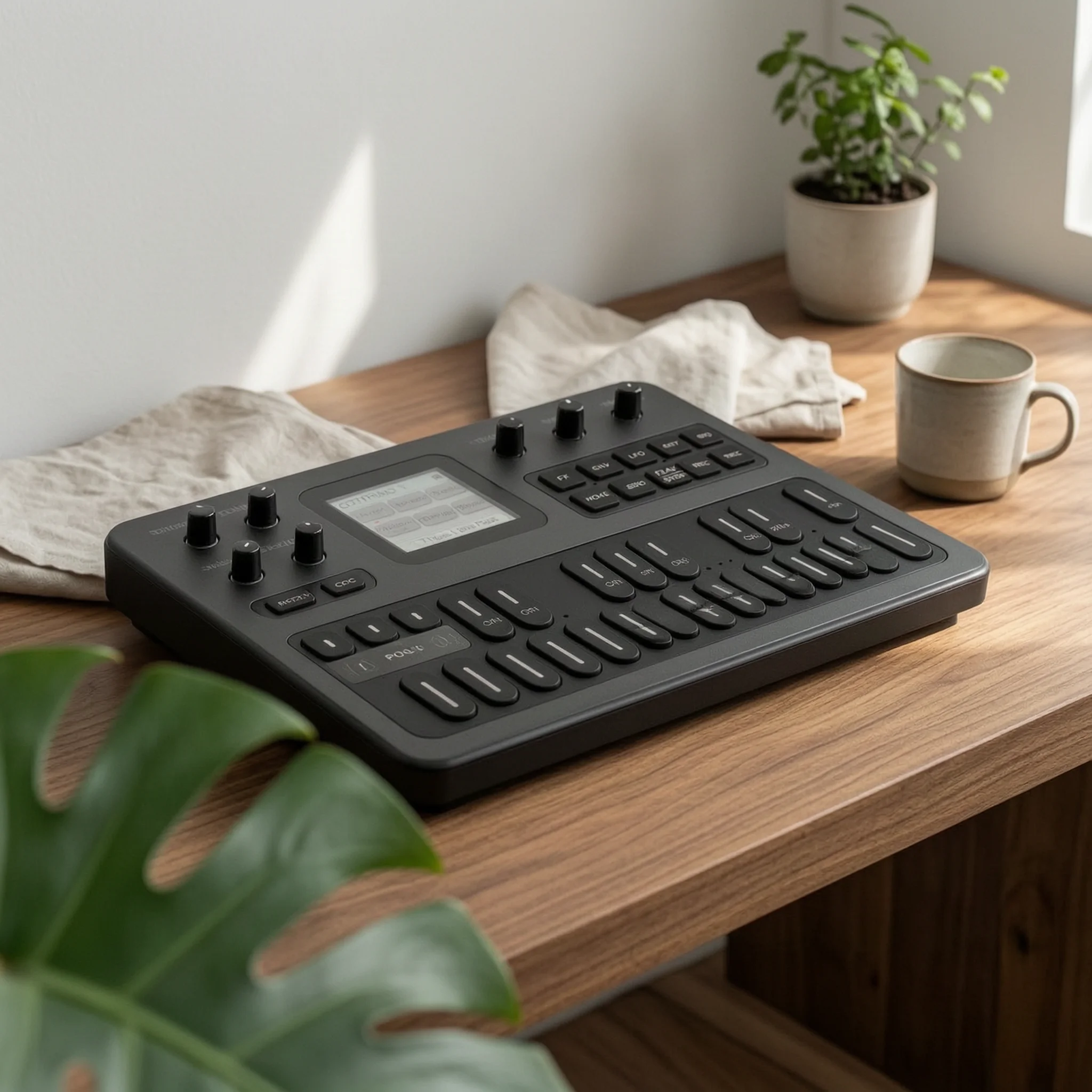 Hands-on MIDI Keyboard Controller with Knobs and Built-in Synth Engine for Music Production