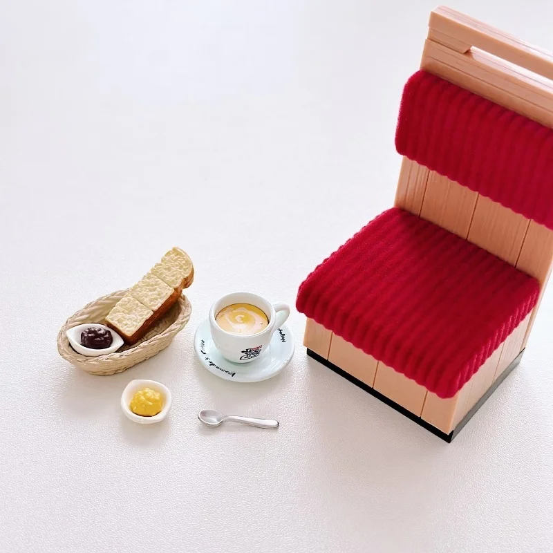 Re-ment Komeda Coffee Shop Miniaturszenen-Ausstellungsartikel, offizielles Blindbox-Sammelspielzeug in Eiform für Fans