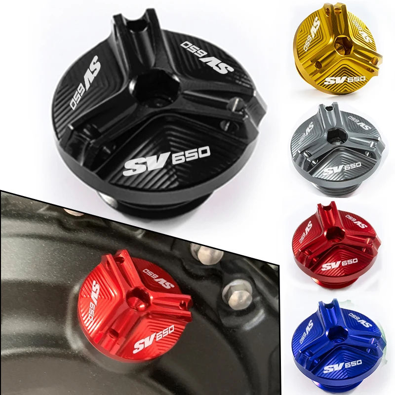 

For Suzuki SV650 SV650X SV 650 X/S/A Motorcycle Accessories CNC Aluminum Alloy Engine Oil Cap Bolt Fuel Cap Protection
