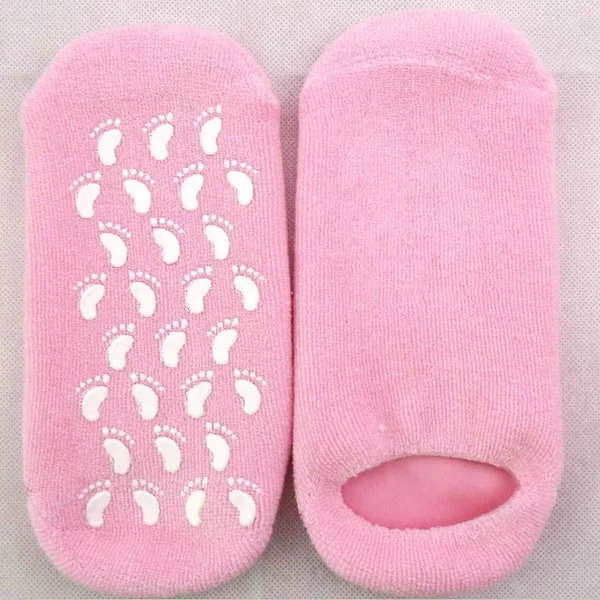 2-teilige Gel-Socken für trockene Füße, feuchtigkeitsspendendes Fußpflege-Werkzeug, Spa-Gel-Socken, ätherisches Öl mit angereichertem Futter, Fuß-Spa-Set für alle Jahreszeiten