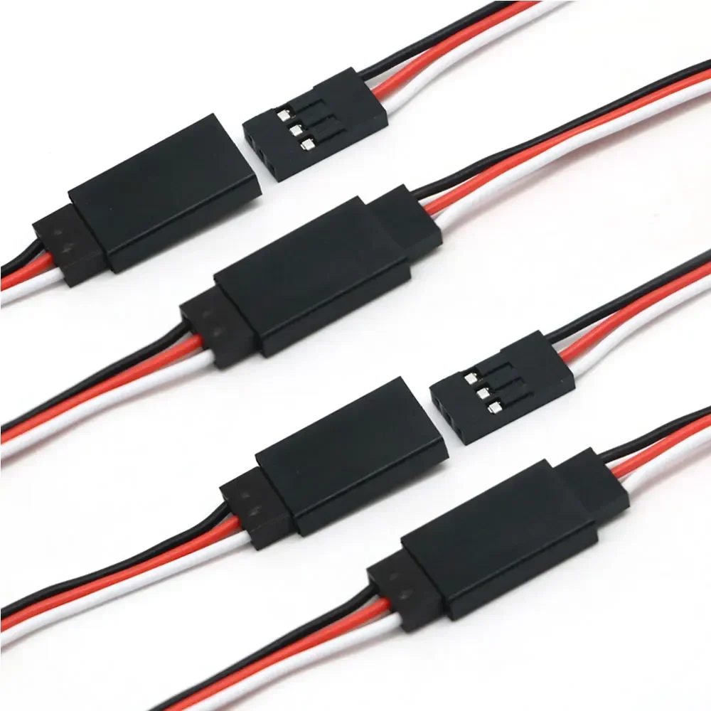 10PCS Extension Lead Wire Cable Set 10CM-100CM RC Futaba JR Male to Female Adapter for Remote Control Car Boat Airplane
