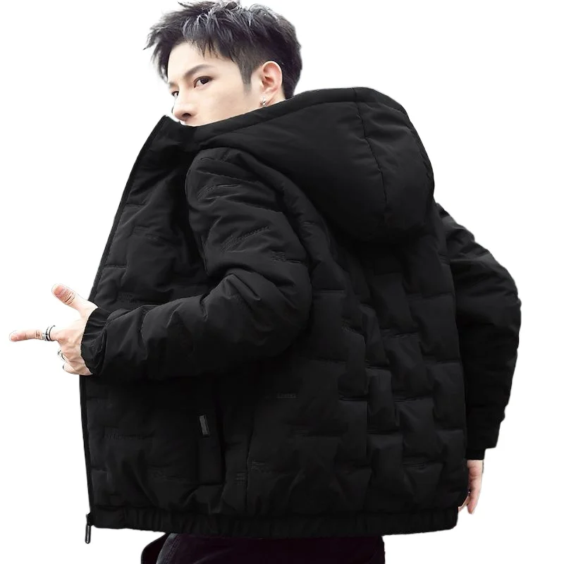 

Down and Cotton Jacket Thickened Men's New Style Trendy Casual Youth Jacket Trendy Versatile Cotton Jacket Top