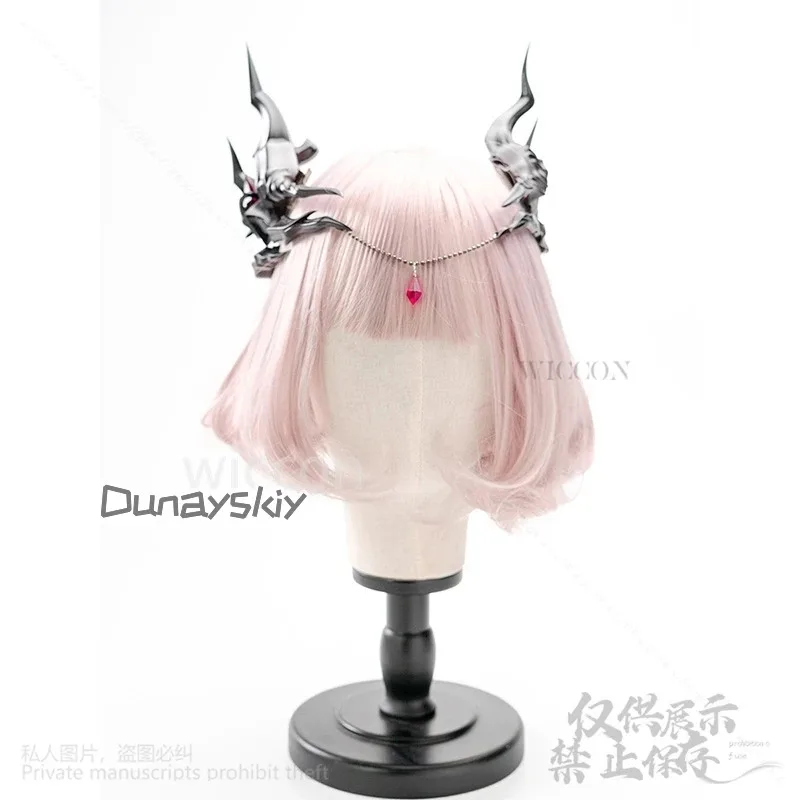 

ff34Anime Game Love And Deepspace Cosplay Sylus Heroine 3D Dragon Horns Headwear Earrings Jewelry Accessories Cos Customized