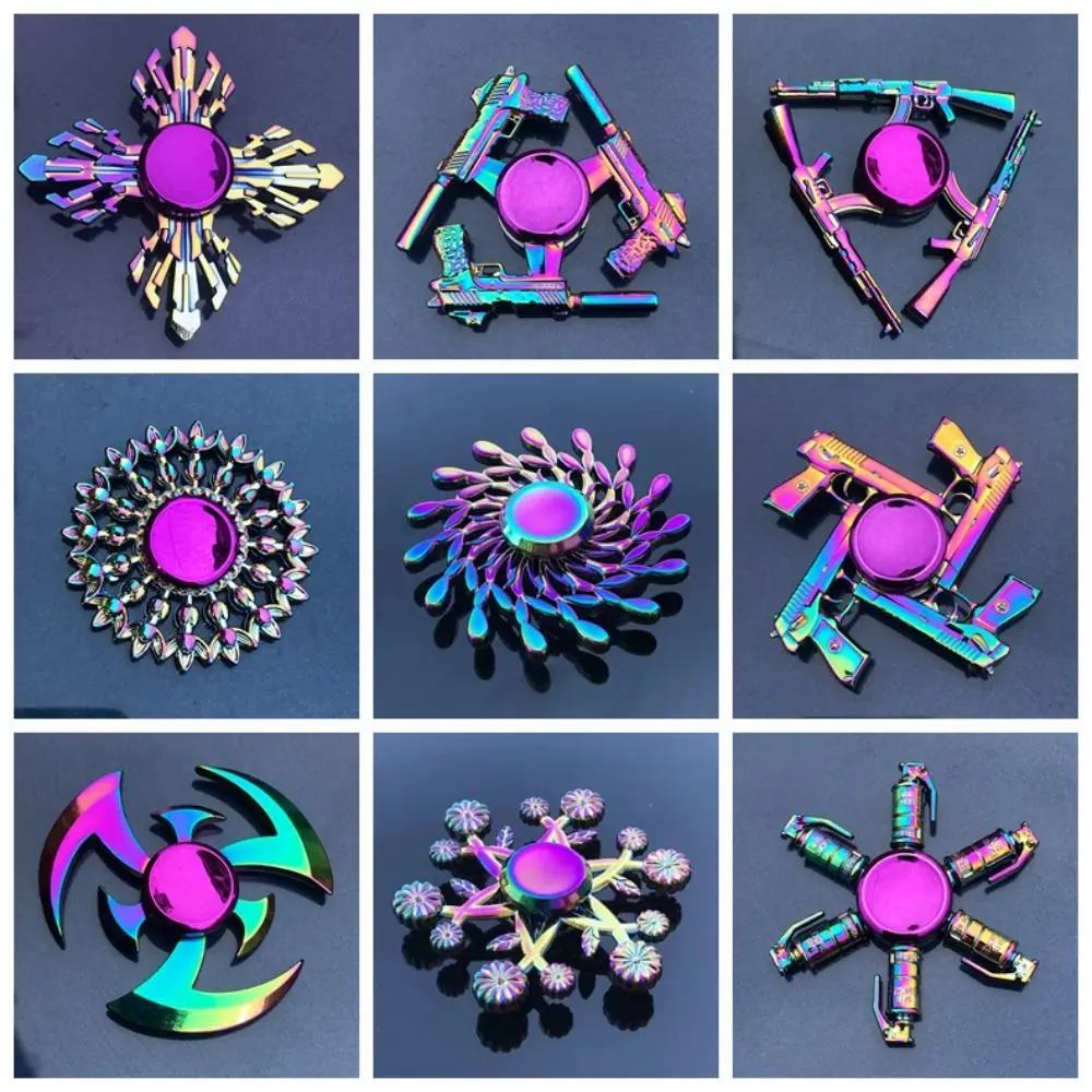 Dragon Wings Hand Spinner Low Noise High Speed Metal Rainbow Finger Spinner Anti Pressure Alloy Fingertip Gyro Children