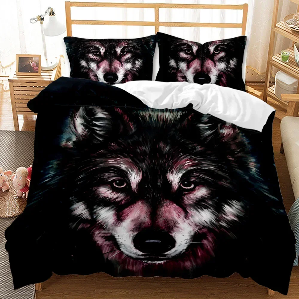 

3D Printed Wolf Wild Snow Animal Comfortable Duvet Quilt Cover Pillowcase Bedding Set Children Bedroom Decoration Home Textile