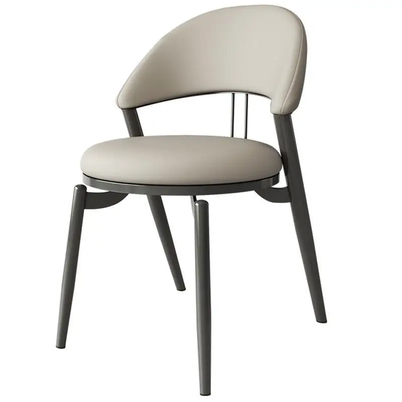 ro-Italian Home Modern Simple Chair Backrest Dining Reception Negotiation Chair Light Luxury Restaurant Hotel Soft Package-