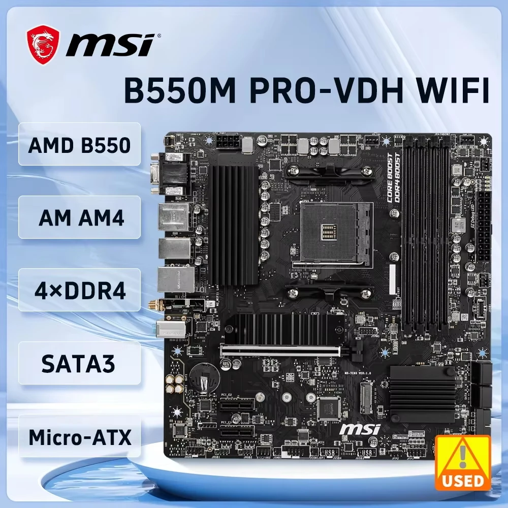Amd Cpu Ryzen 5 - MSI B550M PRO-VDH WIFI Motherboard AM4