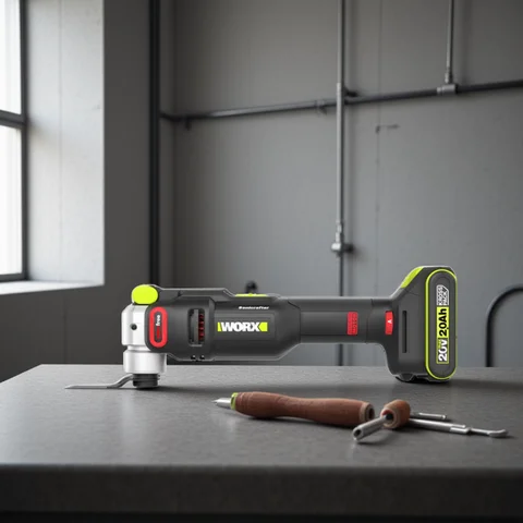 WORX WU698 Oscillating Multi-Tool - 20V Brushless Low-Vib Cutter & Flush Trimmer with SMART CTRL, Includes Flush Cut Blade