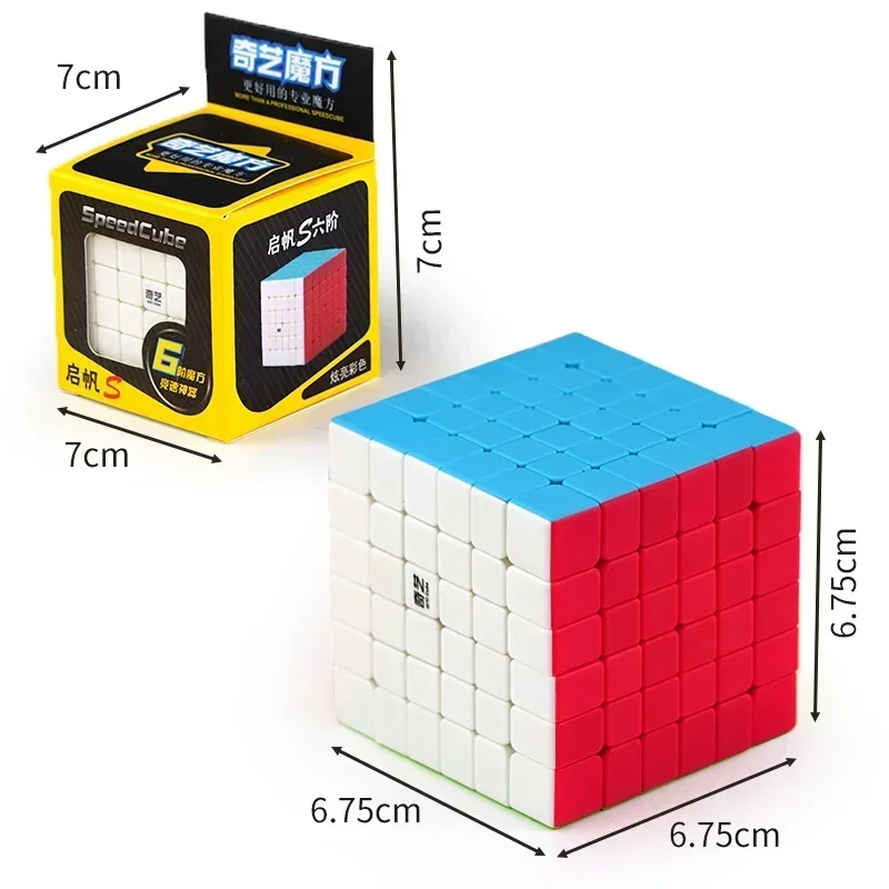 [MeowCube] QiYi QifanS 6x6 Magic Cube Kostka Magiczna Profesjonalna Czarna Kostka Szybkościowa Zabawka Edukacyjna Kostka Mistrzowska do Zawodów Cubo