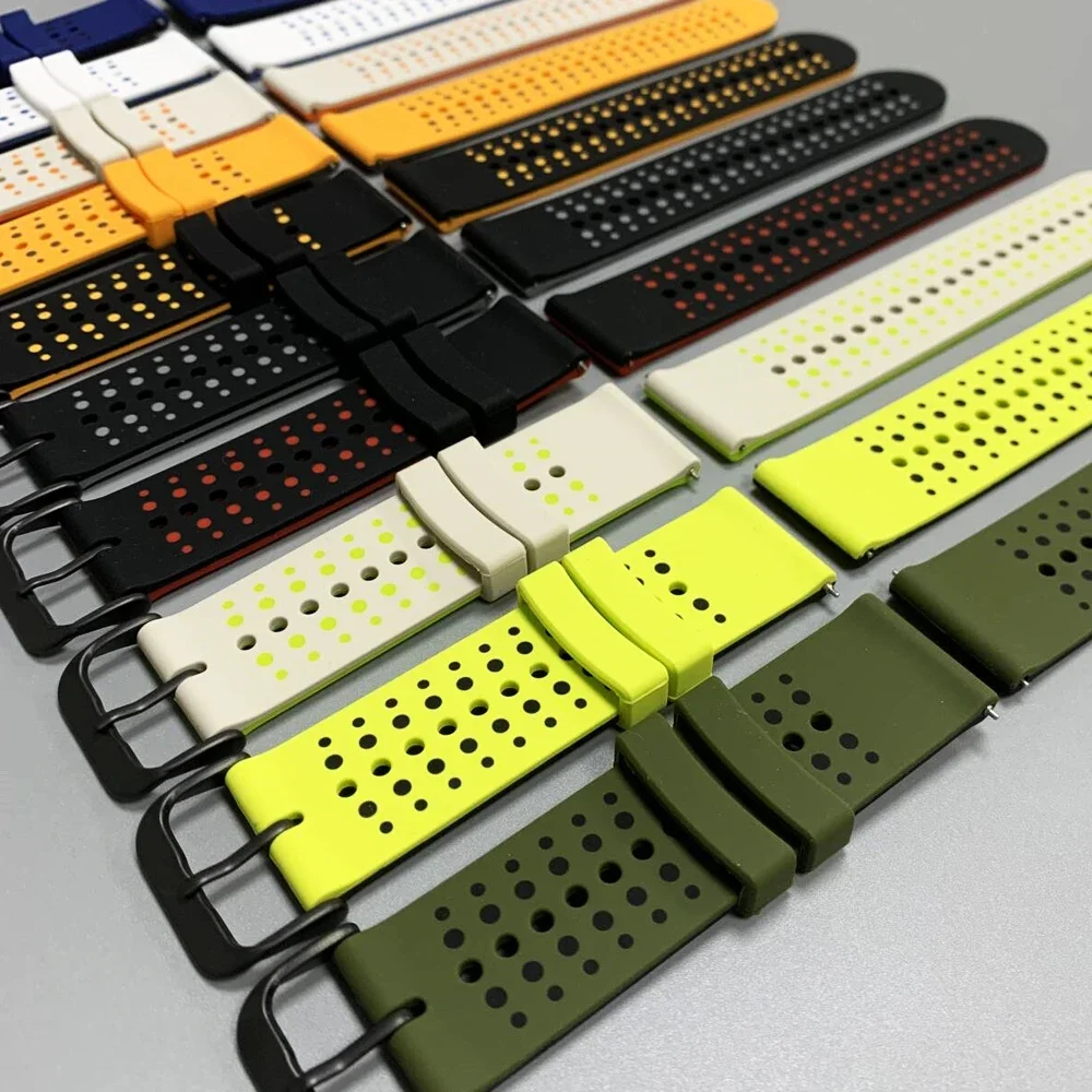 22mm Two-Tone Silicone Strap For Redmi Watch 5 Active Lite Band For Xiaomi watch color 2 S1 Pro S2 S3 S4 Sport Mi Watch Bracelet