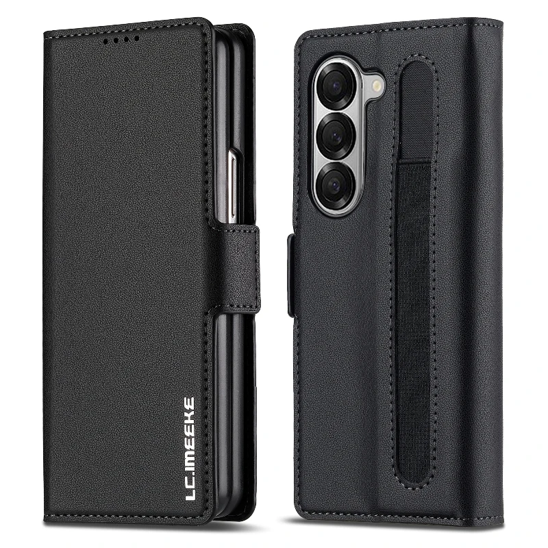 

Magnetic Flip Leather Phone Cover For Samsung Galaxy Z Fold6/Z Fold 5 Built-in Wallet Card With Pen Slot(Excluding Pen)