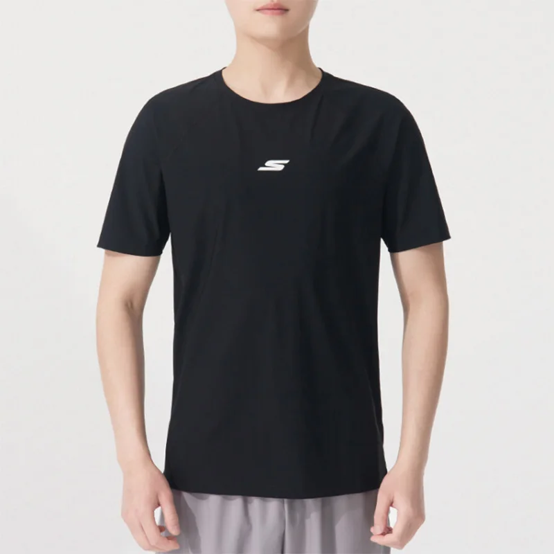 

Skechers Men's Summer Style Black Sports Clothing Casual Quick-Dry Breathable Short-Sleeved T-Shirt P224U046-03K8