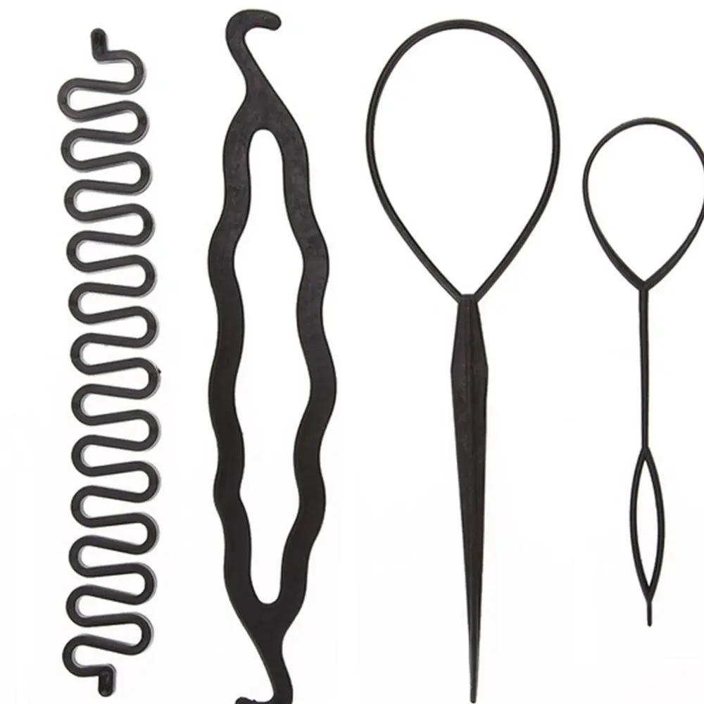 4Pcs Disk Hair Stick Twist Style Disk Hair Tool Magic Hair Hair Braiding Hair Clip