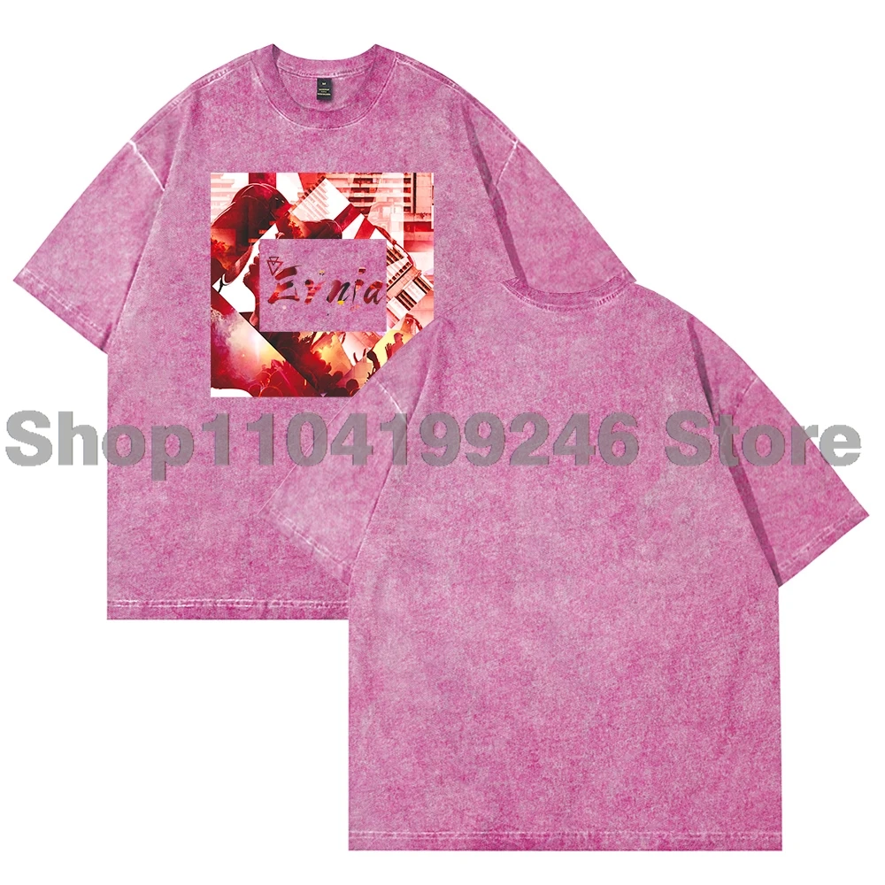 

Ernia T-Shirt Crewneck Short Sleeve Cotton Washed Tee Women Men Streetwear Tops Style3