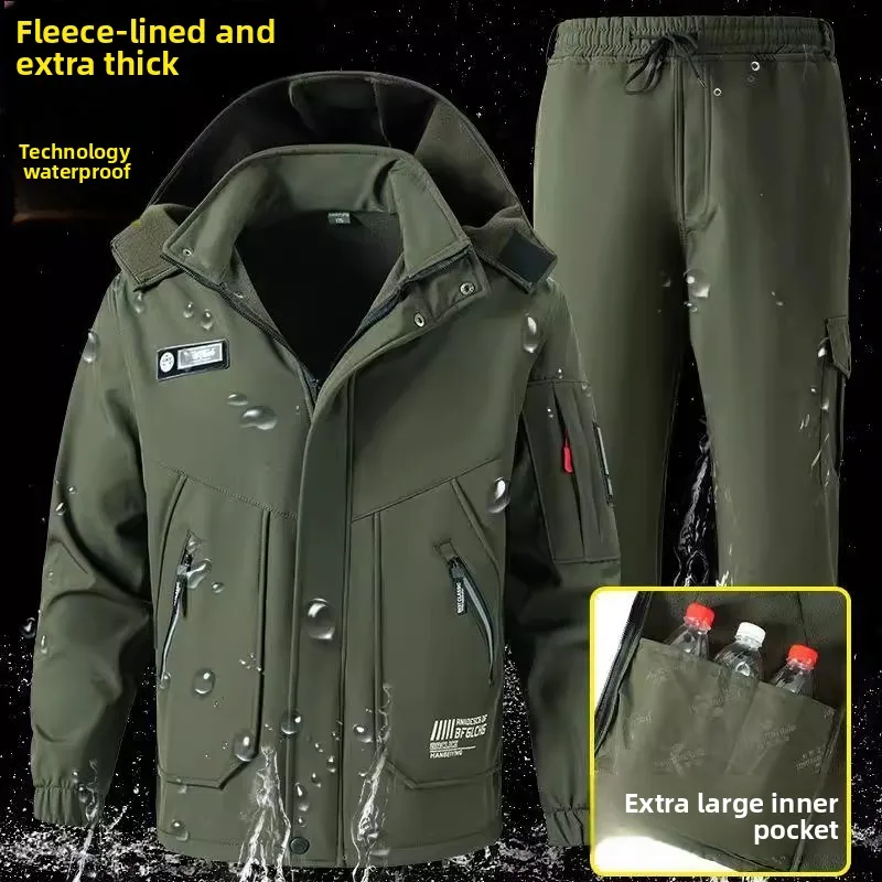 

Зимний рабочий костюм Thiened Fce для мужчин: морозостойкий, теплый, водонепроницаемый, износостойкий, для активного отдыха и работы