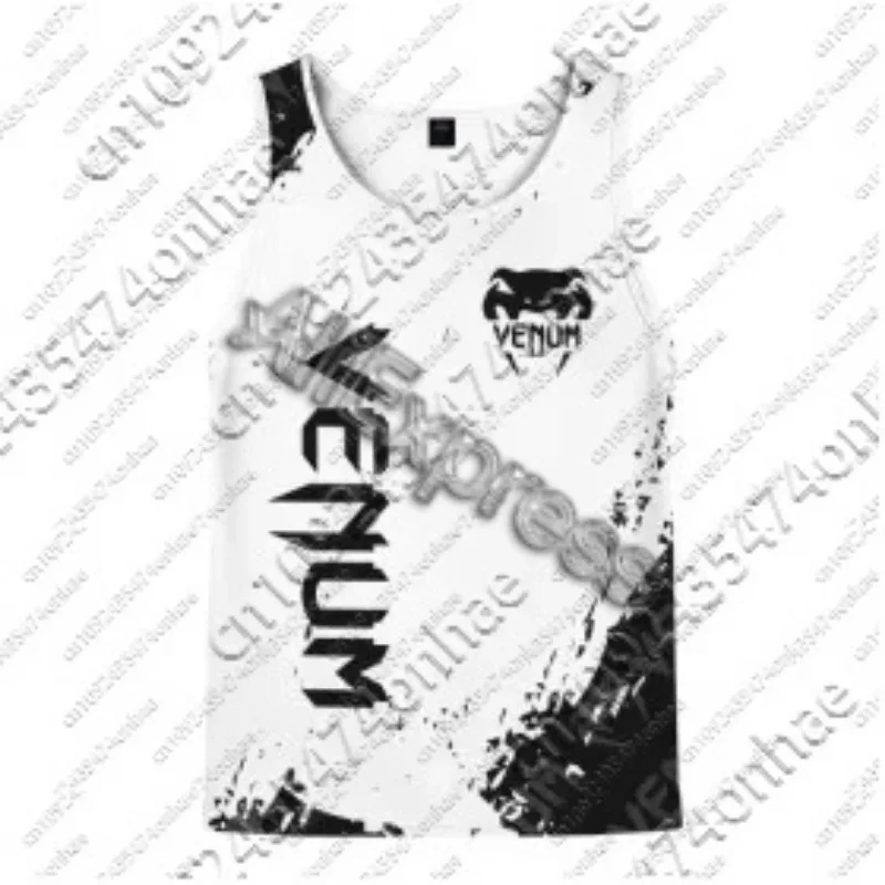 2025 Hot Selling New Men's Boxing 3D Digital Printed Mesh Quick Drying Breathable Sweat Absorbing Vest Fitness Fashion Vest