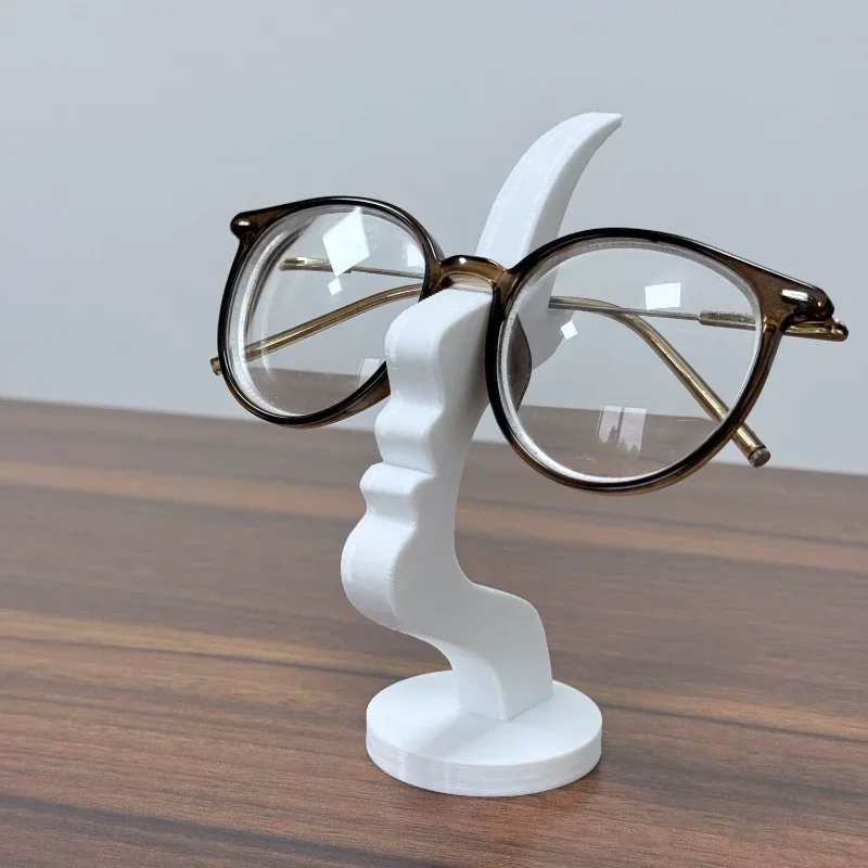 Minimalist Human Profile Eyeglass Holder 3D Printed Abstract Face Glasses Stand Fun Practical Desk Line Art Ornament Home Decor