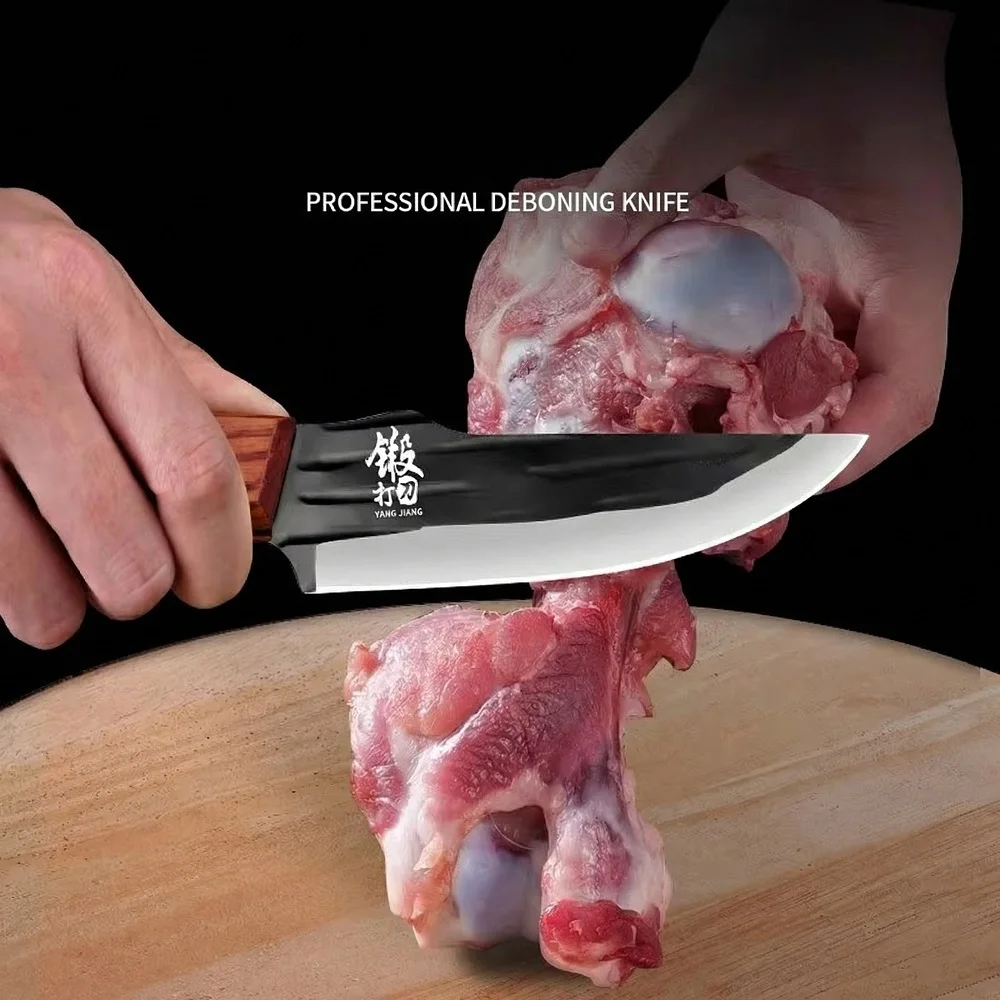 Longquan Hand-Forged Butcher Knife, Sharp for Pig Slaughter & Beef/Sheep Cutting, Home & Commercial Use C2612