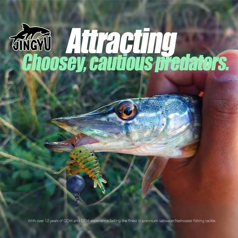 

JINGYU Apron Needle Tail 10pcs/Pack Floating Fishing Baits 50/62/81mm Worm Soft Lures Reverse Thread Silicone Bait Wobblers