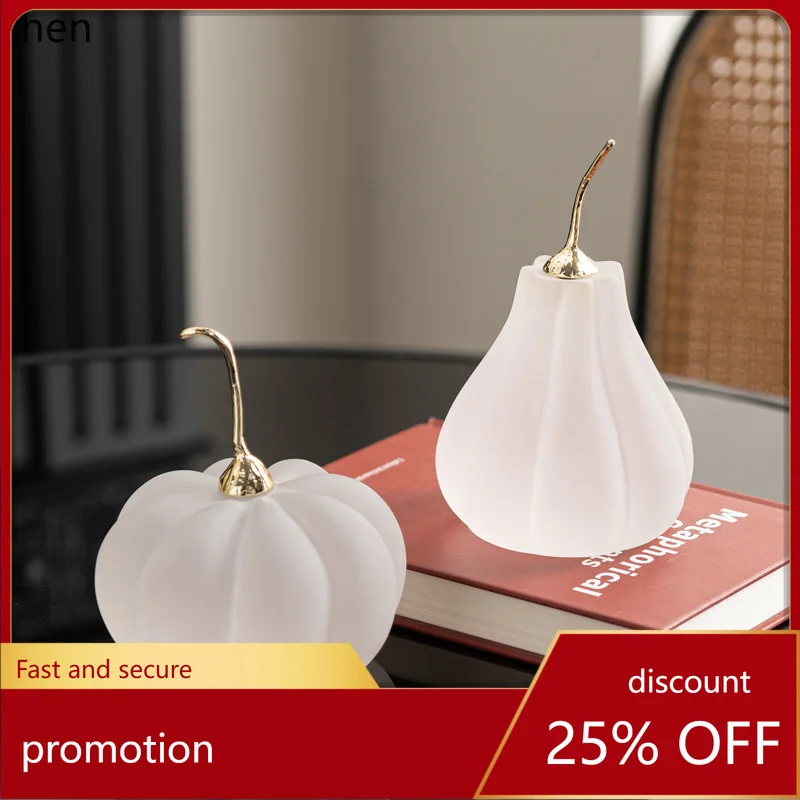 

HXL Abstract Marble Pumpkin Ornament Living Room Craft Study Soft Decoration