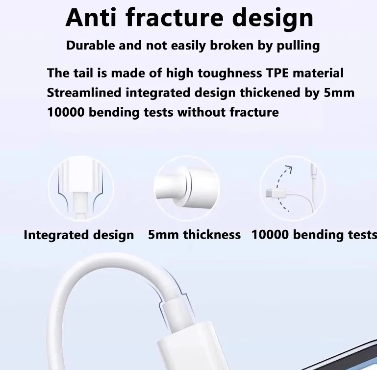 USB Typ C auf 3,5 Klinke Kopfhörer Adapter USB-C 3,5 mm Audiokabel Konverter für IPhone 15 15 Pro MAX Samsung Galaxy Huawei Xiaomi – Detail 4