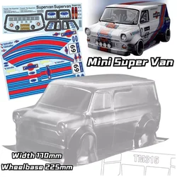 1/10 M Car Mini Super Van RC PC shell body 225mm wheelbase Transparent no painted drift body for RC 3R mst Tamiya CARTEN M car