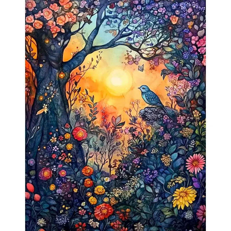 

RUOPOTY Paint By Number Natural Scenery Drawing On Canvas Handpainted Diy Picture With Number Kits Home Decor For Living Room