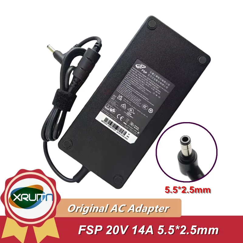 Genuine FSP FSP280-ACAN3 20V 14A 280W Switching Power Adapter For MECHREVO Laptop Power Supply Charger 5.5*2.5mm Original