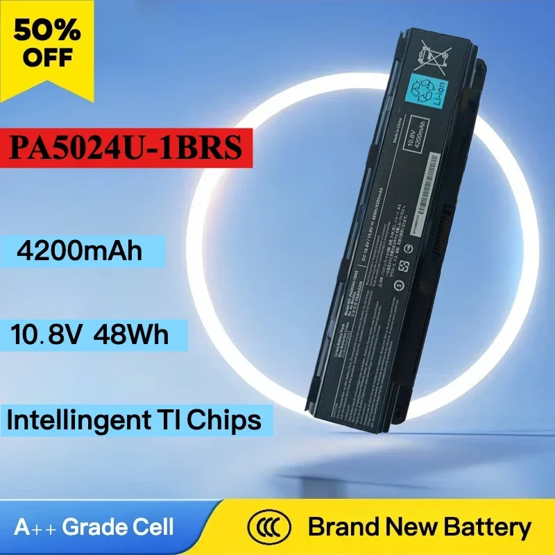

4200mAh High-Capacity Laptop Battery for Toshiba PA5024U-1BRS 5024 5023 C850 C855D PABAS260 PA5025U-1BRS Notebook Long Lasting