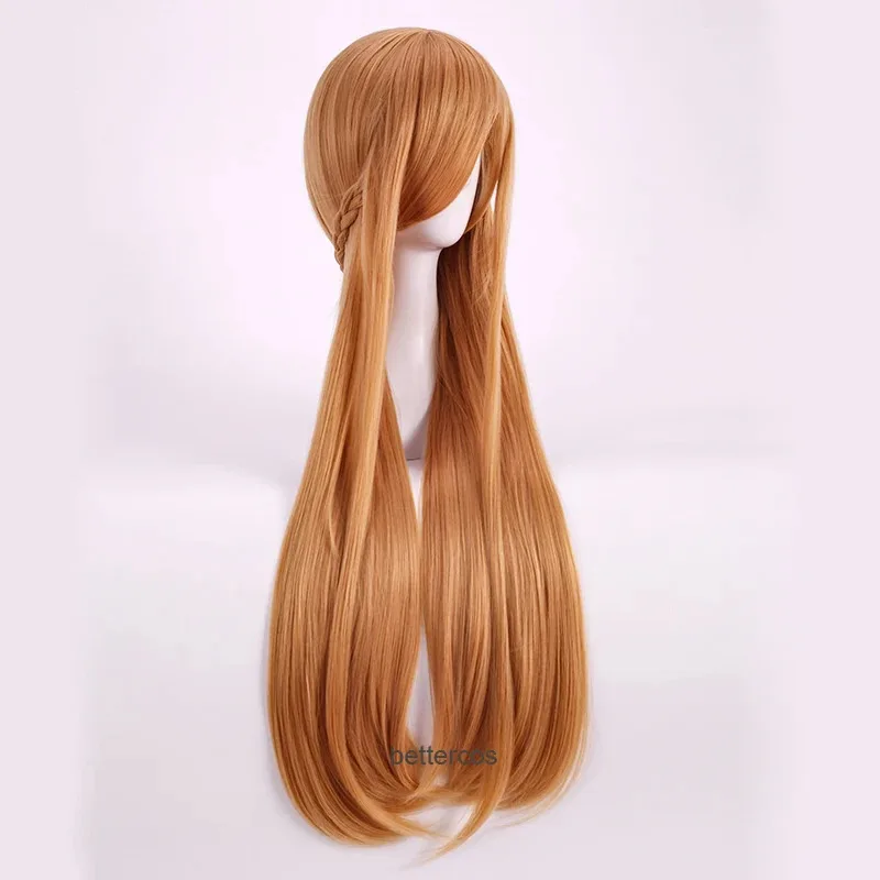 

25COSSword Art Online Yuuki Asuna Cosplay Wigs SAO Yuki Asuna Long Heat Resistant Synthetic Hair Wig + Wig Cap