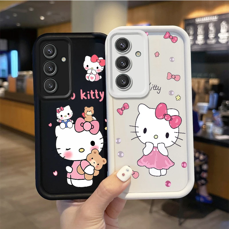 Lovely Sanrio Hello Kitty Soft Case for Samsung Galaxy A35 A34 A33 A32 5G A31 A30 A24 A23 A22 A16 A12 A06 A03 M55 Silicone Cover