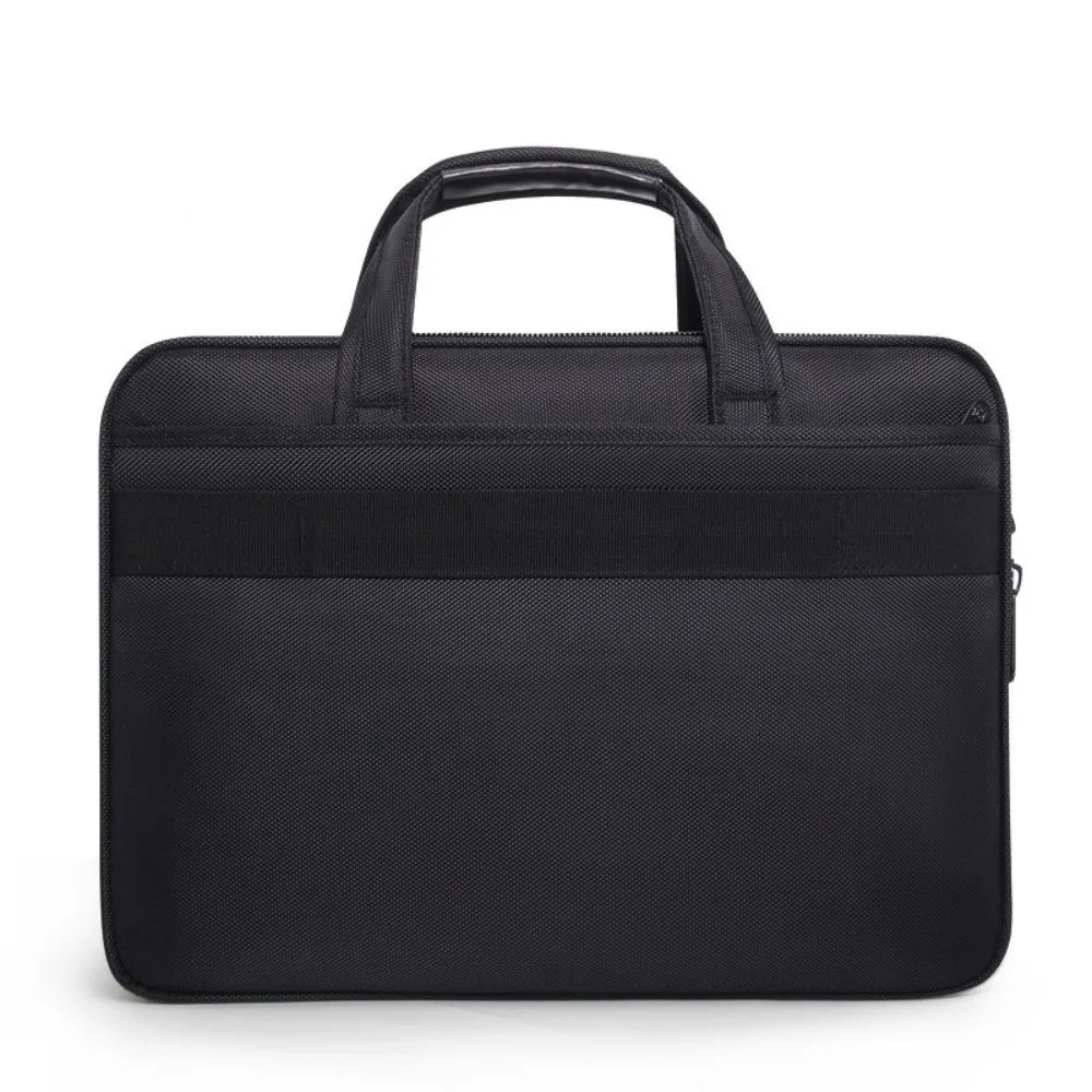 15.6inch Men Business Laptop Bag with Handle Shoulder Strap Portable Laptop Bags Solid Color Waterproof Notebook Shoulder Bag