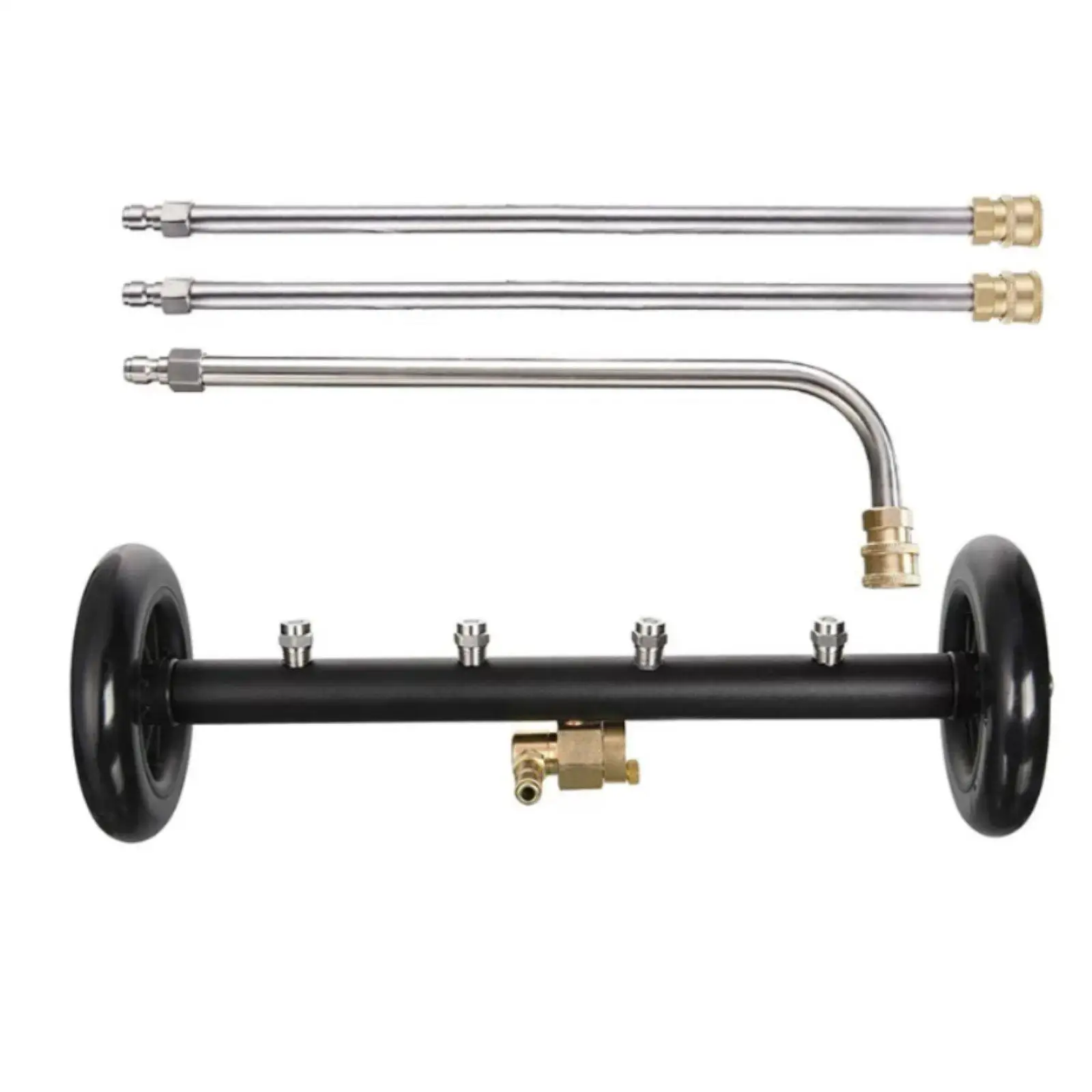 Car Wash Machine Nozzle Attachment Adjustable Water Broom for Sidewalk Driveway Sweeping High Pressure Cleaning Tool