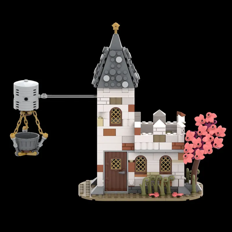 

Новый продукт в наличии MOC-241444 378 шт., строительный блок из мелких частиц, сборка, церковный замок, 3D модель, игрушка в подарок