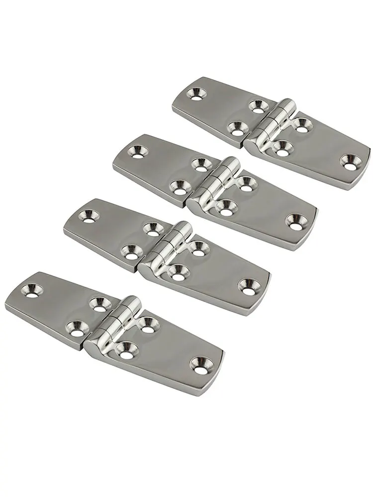 4 Pièces Charnières de Porte 76x38mm en Acier Inoxydable de Qualité Marine pour Bateau 3" x 1.5"" Charnières de Fenêtre Quincaillerie 6 Trous MAIMEIMI