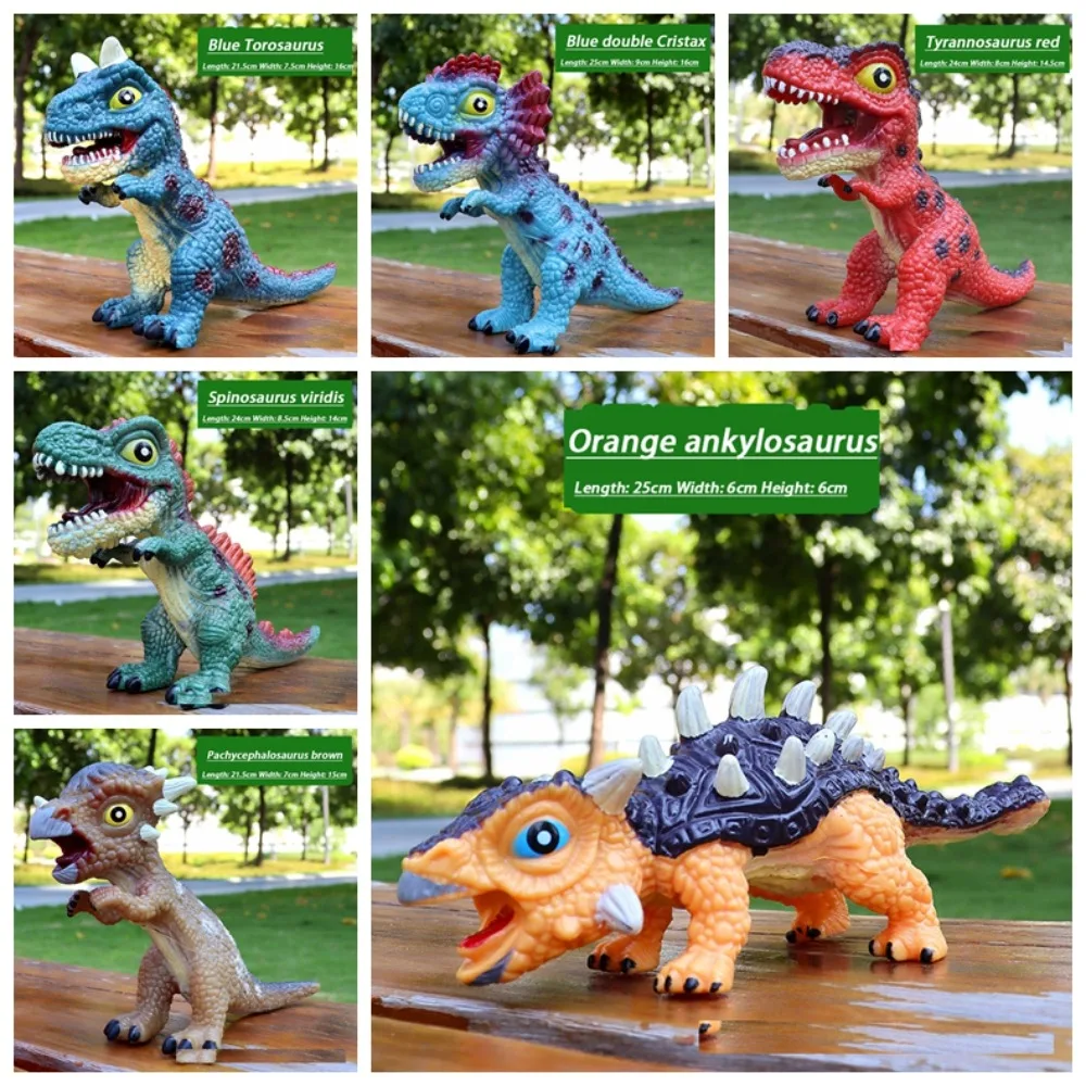 

Squeeze Dinosaur Model Toy Soft Rubber Early Educational Triceratops Model Toys Cute Tyrannosaurus Simulation Pterosaurus Dragon