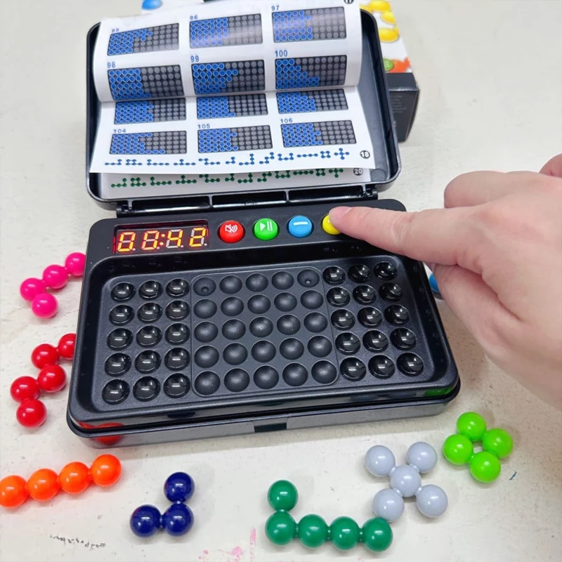 Juego de Rompecabezas de 500 Niveles, Juego de Desafío Inteligente con Temporizador, Ajedrez de Pensamiento Lógico, Juego de Mesa de Viaje, Sin Baterías