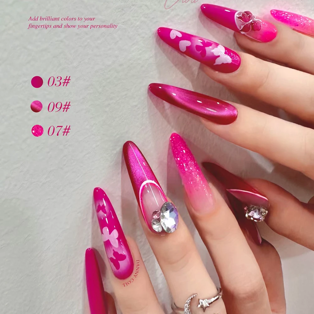 NEW Pink Pitaya Colors Macaron Nail Gel Polish Set Full Coverage Gel Varnish Nail Salon Wholesale Marnicure UV Gel 9 Color  15ML