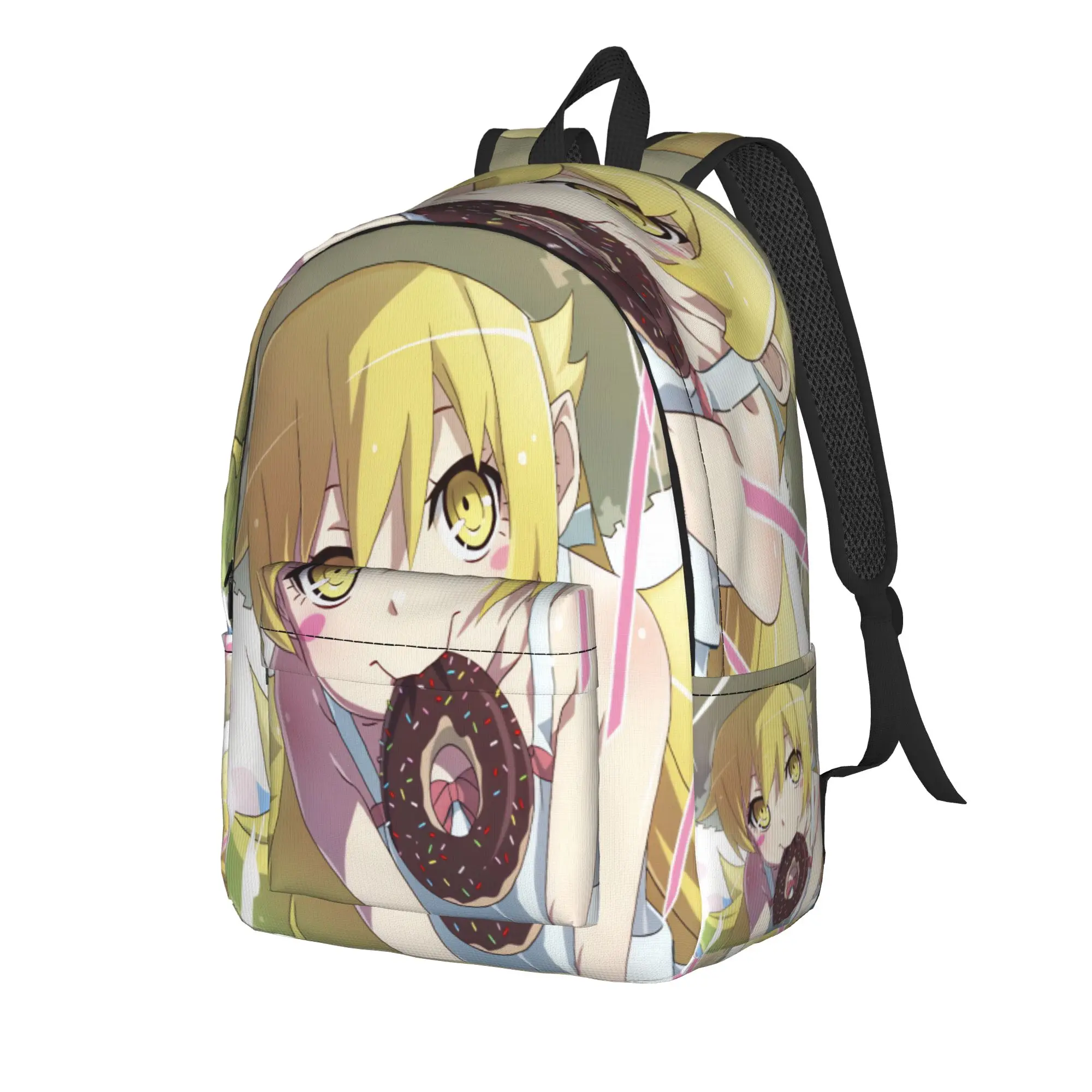 Oshino shinobu monogatari Backpack  Novelty Backpacks Girl Daily Large School Bags Custom Rucksack