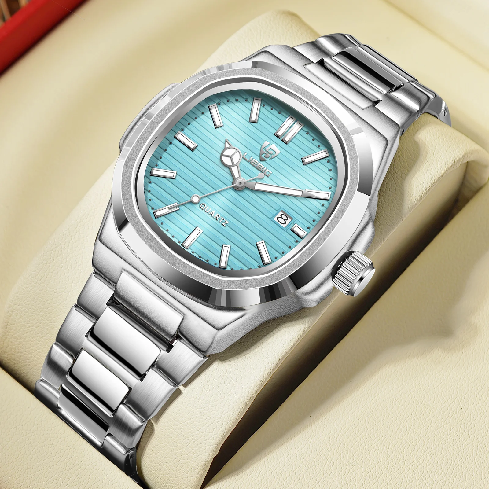 

Модные роскошные кварцевые часы, деловые часы, женские часы с календарем, водонепроницаемые наручные часы для мужчин и женщин, Reloj Hombre