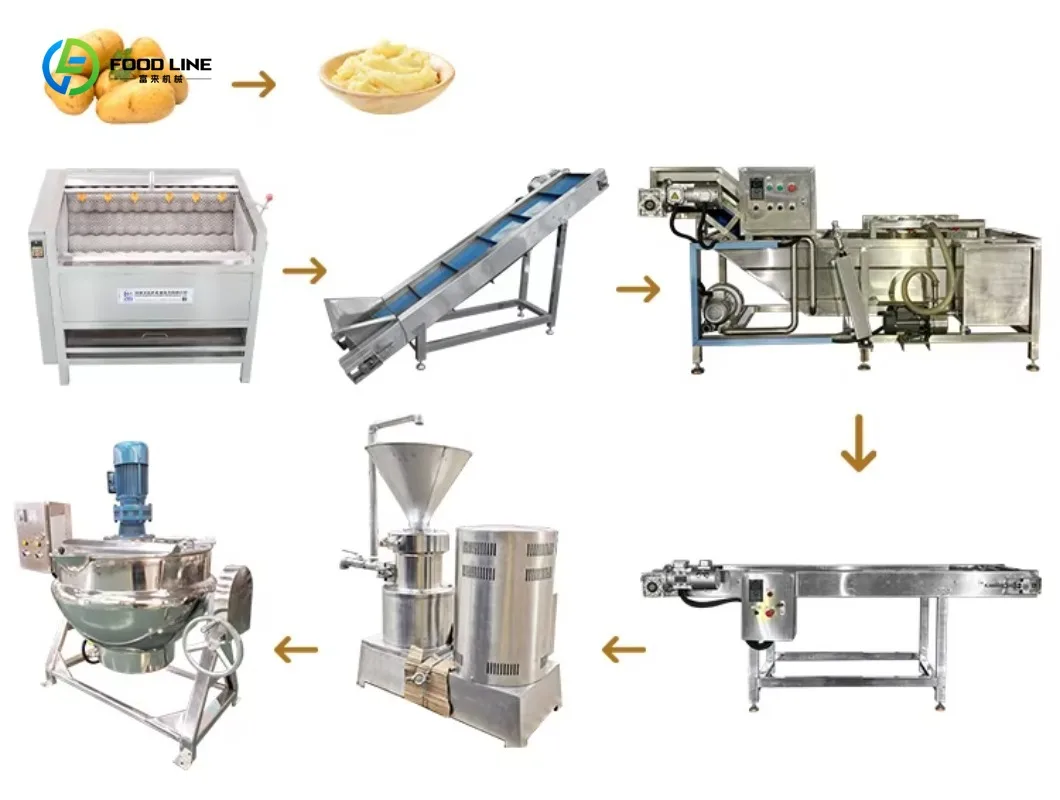 Fully Automatic Mashed Potato Processing Plant Industrial Potato Flakes Production Line Commercial Sale Support Custom