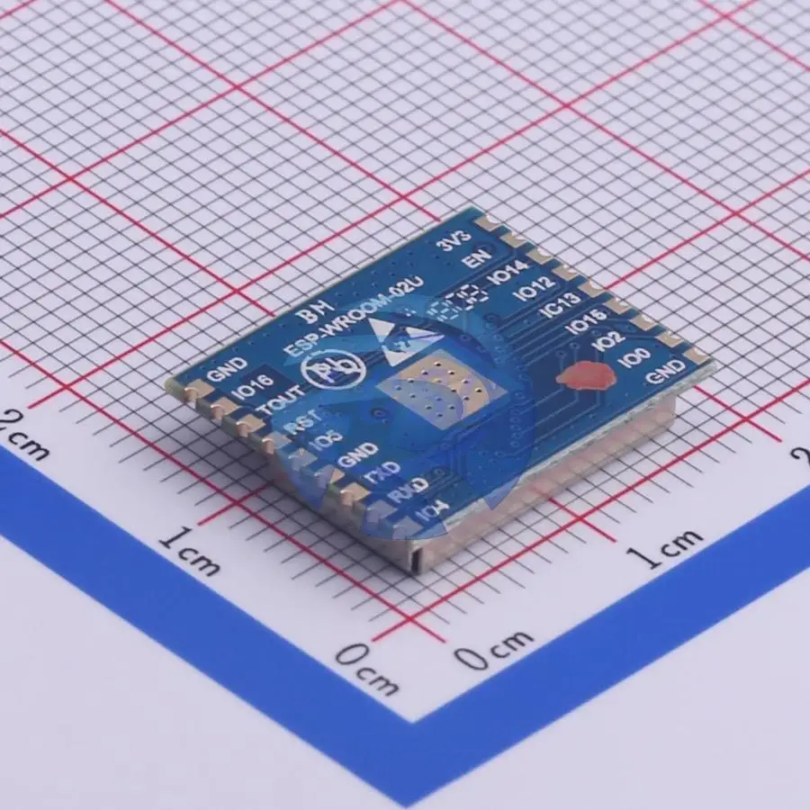 Módulo WiFi SMD, 14,3x18mm, ESP-WROOM-02U-N2, Original, disponible