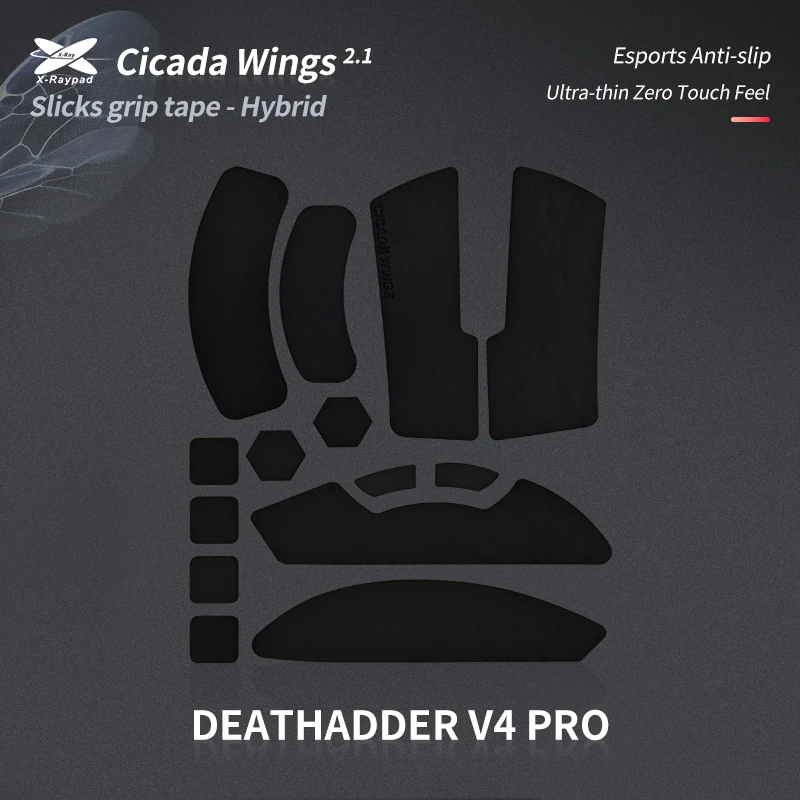 X-Raypad Cicada Wings V2 Slicks Uniwersalna, wstępnie przycięta taśma antypoślizgowa XRaypad DIY do myszy, odporna na pot, antypoślizgowa naklejka — zdjęcie produktu 3