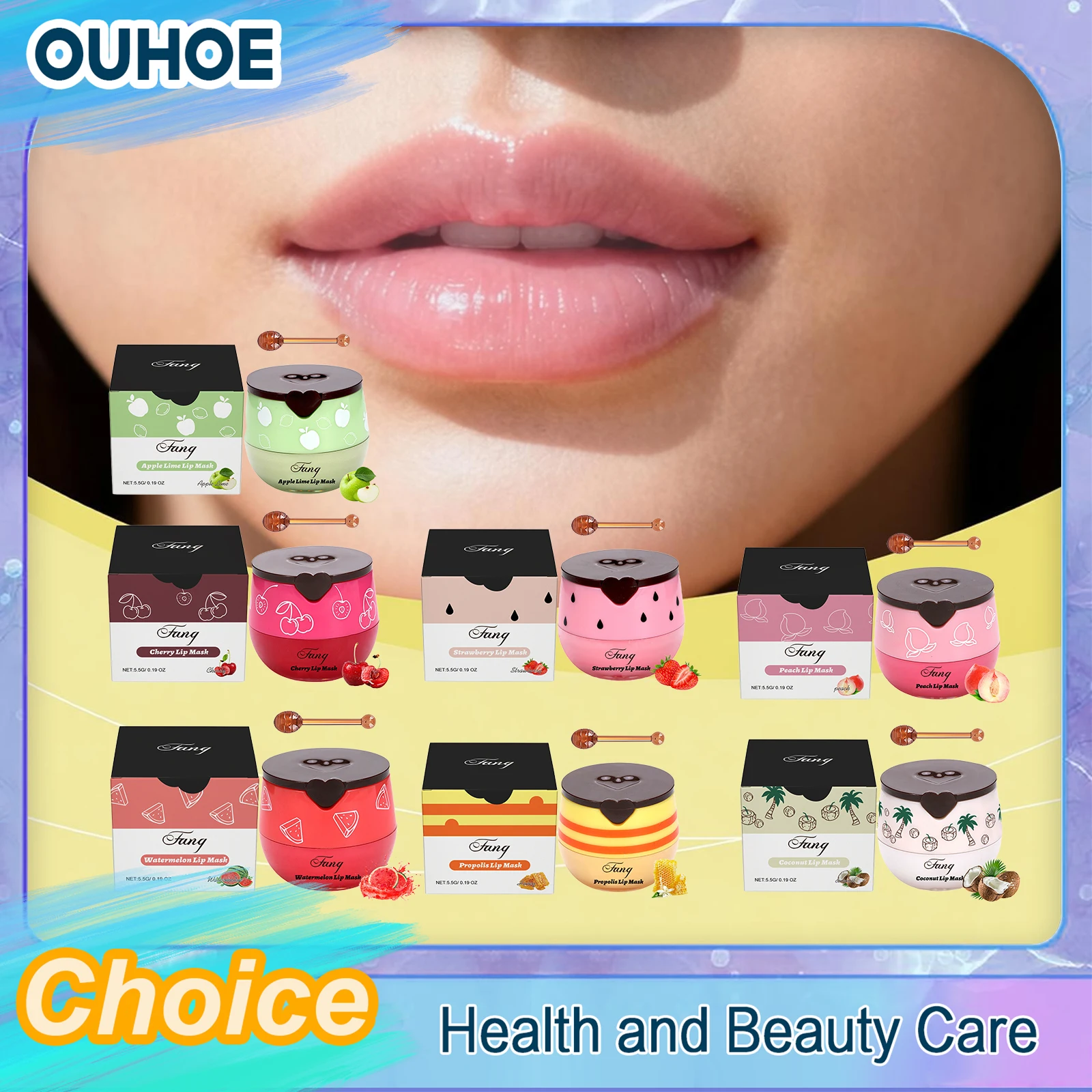Nourishing Lip Balm Moisturizing Prevent Crack Non Stick Exfoliating Repair Lines Lasting Soft Lip Gloss Bleach Night Sleep Mask