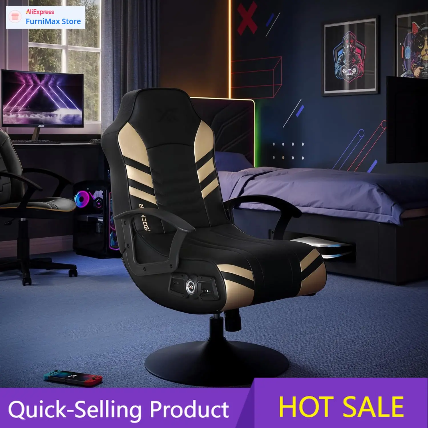 

Ограниченная по времени акция: Игровое компьютерное кресло с встроенной аудиосистемой, незаменимые вещи для общежитий колледжей (для парней и девушек), для спальни, общежития.