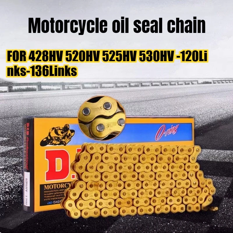 

Motorcycle O-ring Oil Seal Chain Sets for 428 DID Chain 136 Link 520 525 530 Chains 120 Links Motorcycle Gearbox Parts Accesso