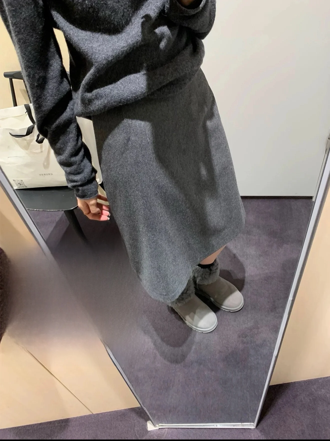 

Женская повседневная шерстяная юбка А-силуэта, весна 2026, модная универсальная короткая юбка с высокой талией из смесовой шерстяной ткани