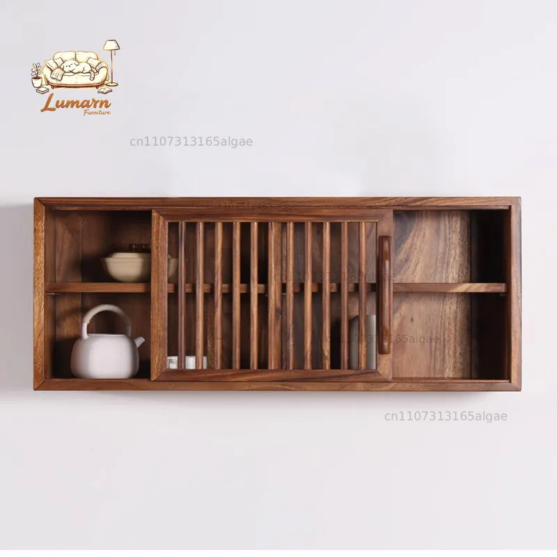 Hanging cabinet Wall cabinet Solid wood hanging cabinet package Wall hanging package Installation modern simple